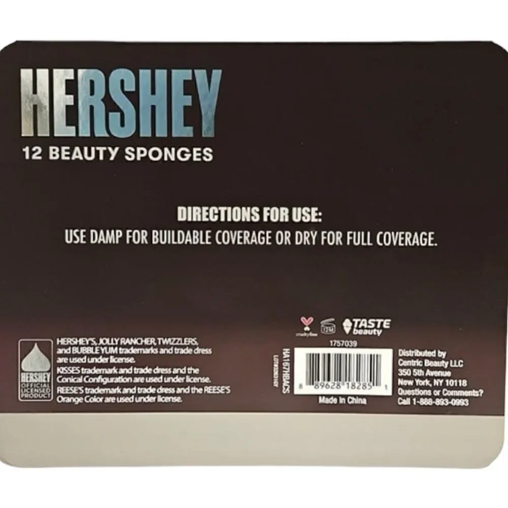 Hershey 12 Beauty Makeup Sponges